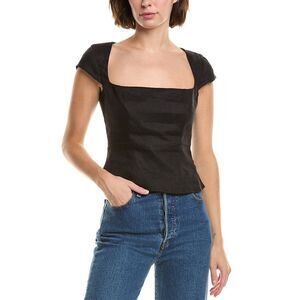 Serenette Womens  Linen Blouse, Black